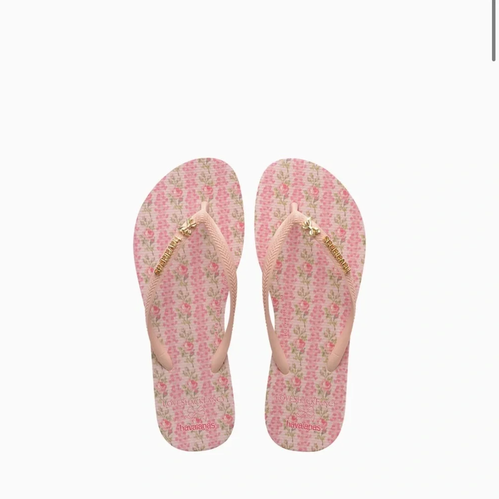 Havaianas X LoveShackFancy Pink Floral Sandals - Picture 2 of 4